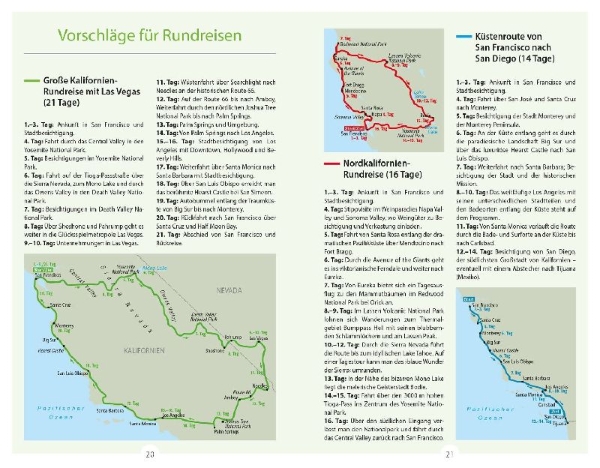 Buchcover und Innenansicht für das Buch: DUMONT Reise-Handbuch Reiseführer Kalifornien