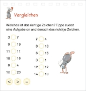 Buchcover und Innenansicht für das Buch: BOOKii Fit für Mathe Interaktiver Lernspaß 1. Klasse