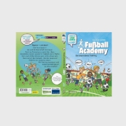 Buchcover und Innenansicht für das Buch: Erstleser Kindercomic: Fußball Academy: Ein besonderes Training