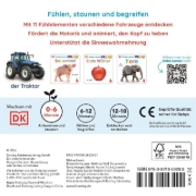 Buchcover und Innenansicht für das Buch: Erstes Lernen Fühl-Leporello. Fahrzeuge