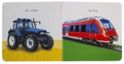 Buchcover und Innenansicht für das Buch: Erstes Lernen Fühl-Leporello. Fahrzeuge