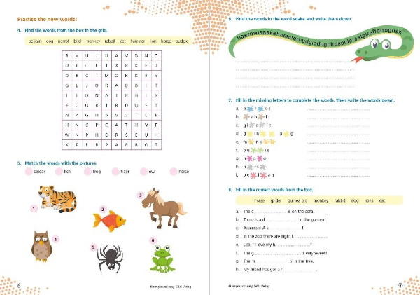 Buchcover und Innenansicht für das Buch: simple und easy Englisch 1 - Vokabeltrainer