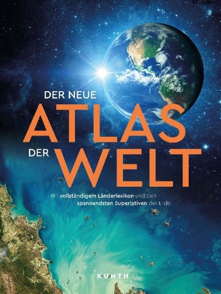 Buchcover und Innenansicht für das Buch: KUNTH Weltatlas Der neue Atlas der Welt
