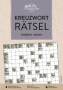Buchcover und Innenansicht für das Buch: Kreuzworträtsel einfach clever. Nachhaltiger Kreuzworträtsel-Block