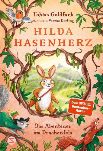 Buchcover und Innenansicht für das Buch: Hilda Hasenherz. Das Abenteuer am Drachenfels