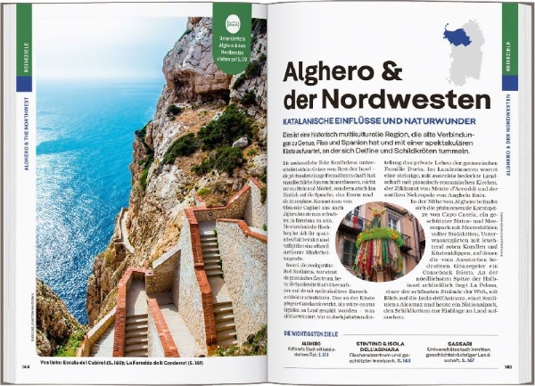 Buchcover und Innenansicht für das Buch: LONELY PLANET Reiseführer Sardinien