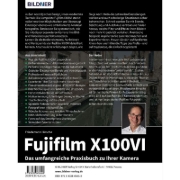 Buchcover und Innenansicht für das Buch: Fujifilm X100VI: Das umfangreiche Praxisbuch zu Ihrer Kamera