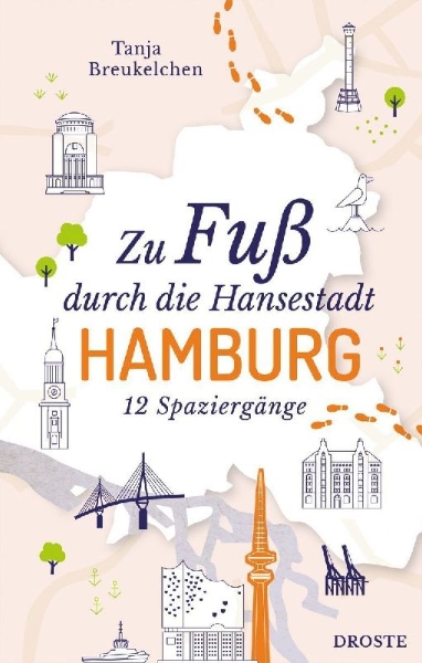 Buchcover und Innenansicht für das Buch: Zu Fuß durch die Hansestadt Hamburg