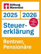 Buchcover und Innenansicht für das Buch: Steuererklärung 2025/2026 - Rentner, Pensionäre