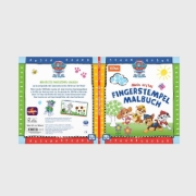Buchcover und Innenansicht für das Buch: PAW Patrol Kindergartenheft: Mein erstes Fingerstempel-Malbuch