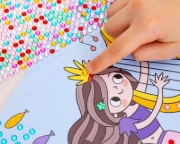 Buchcover und Innenansicht für das Buch: Mein Diamant-Stickerheft - Feen