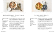 Buchcover und Innenansicht für das Buch: 1 Nudel - 40 Salate