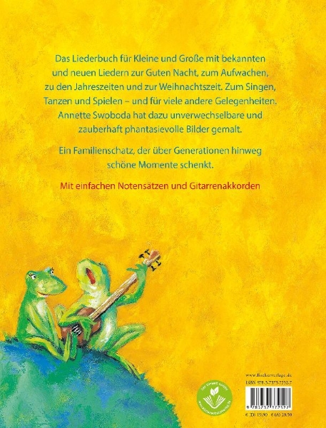 Buchcover und Innenansicht für das Buch: Das Liederbuch