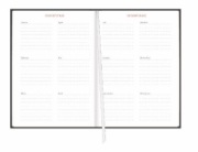 Buchcover und Innenansicht für das Buch: Tages-Kalenderbuch A6, schwarz 2027