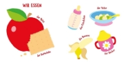 Buchcover und Innenansicht für das Buch: Baby Pixi (unkaputtbar) 166: Baby Pixi Stoff: Meine bunten Sachen