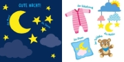 Buchcover und Innenansicht für das Buch: Baby Pixi (unkaputtbar) 166: Baby Pixi Stoff: Meine bunten Sachen