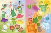 Buchcover und Innenansicht für das Buch: Mein Anziehpuppen-Stickerbuch: Feen-Ballett