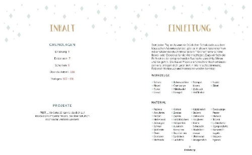 Buchcover und Innenansicht für das Buch: Mein Adventskalender-Buch: DIY Christmas
