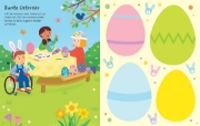 Buchcover und Innenansicht für das Buch: Mein erstes Stickerbuch: Wir feiern Ostern