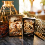 Buchcover und Innenansicht für das Buch: Steampunk Kipper - 36 Kipperkarten und 144-seitiges Booklet (Cyberpunk)