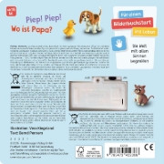 Buchcover und Innenansicht für das Buch: Hör mal hin - Piep! Piep! Bist du mein Papa?