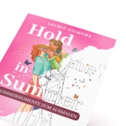 Buchcover und Innenansicht für das Buch: Hold me in Summer: Sommermomente zum Ausmalen