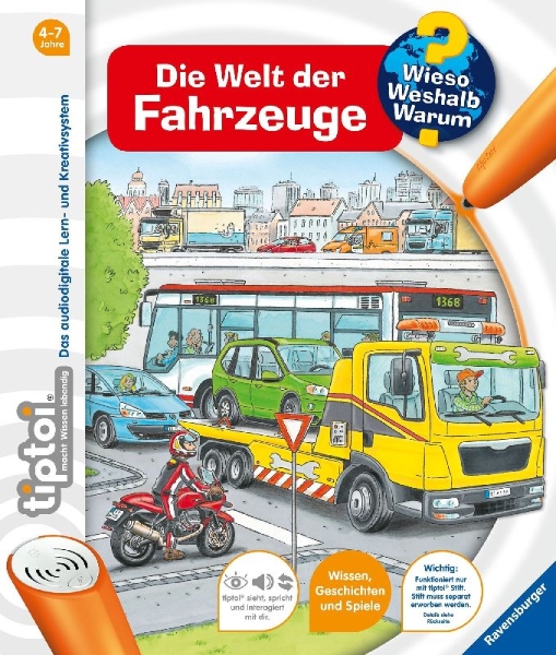 Buchcover und Innenansicht für das Buch: tiptoi® Die Welt der Fahrzeuge