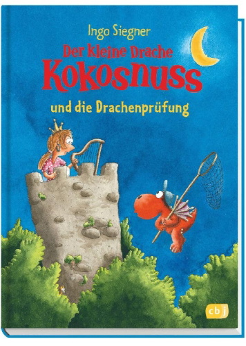 Buchcover und Innenansicht für das Buch: Der kleine Drache Kokosnuss und die Drachenprüfung