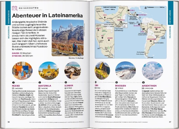 Buchcover und Innenansicht für das Buch: LONELY PLANET Reiseführer Die Welt