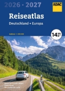 Buchcover und Innenansicht für das Buch: ADAC Reiseatlas 2026/2027 Deutschland 1:200.000, Europa 1:4,5 Mio.
