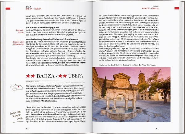Buchcover und Innenansicht für das Buch: Baedeker Reiseführer Andalusien