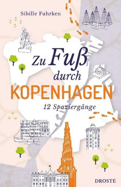 Buchcover und Innenansicht für das Buch: Zu Fuß durch Kopenhagen