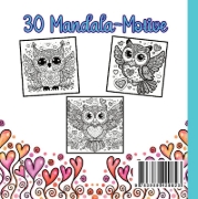 Buchcover und Innenansicht für das Buch: Eulen Malbuch für Kinder ab 10 Jahren und für Erwachsene zum Muttertag oder Valentinstag als wunderschönes Geschenk für Eulenliebhaber