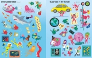 Buchcover und Innenansicht für das Buch: Mein erstes Stickerbuch: Superkids