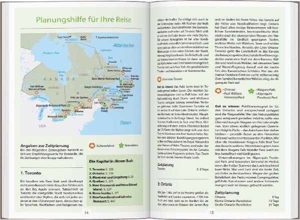 Buchcover und Innenansicht für das Buch: DUMONT Reise-Handbuch Reiseführer Kanada, Der Osten