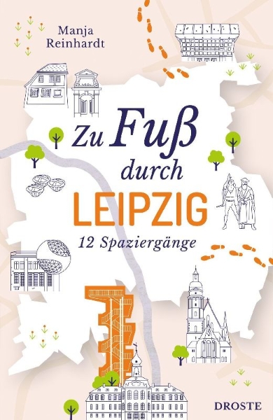 Buchcover und Innenansicht für das Buch: Zu Fuß durch Leipzig