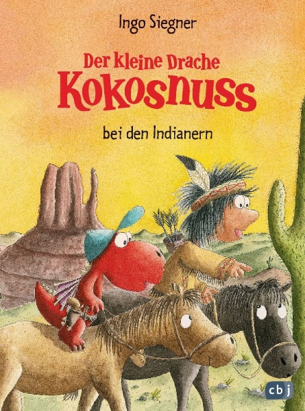 Buchcover und Innenansicht für das Buch: Der kleine Drache Kokosnuss 16 bei den Indianern