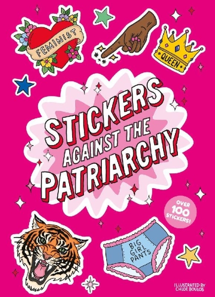 Buchcover und Innenansicht für das Buch: Stickers Against the Patriarchy
