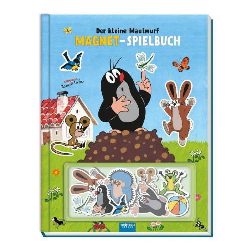 Buchcover und Innenansicht für das Buch: TRÖTSCH - Der kleine Maulwurf Magnet-Spielbuch Pappenbuch mit Magneten