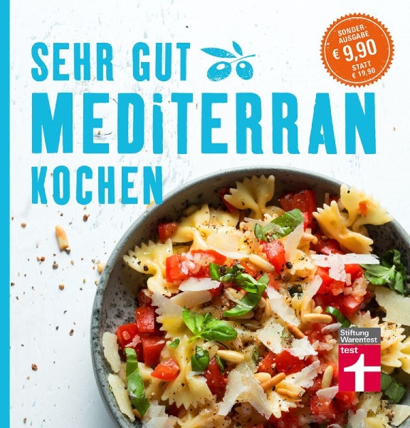 Buchcover und Innenansicht für das Buch: Sehr gut mediterran kochen