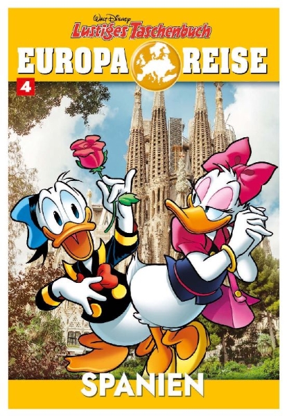 Buchcover und Innenansicht für das Buch: Lustiges Taschenbuch Europareise 04