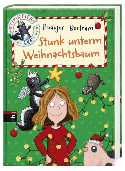 Buchcover und Innenansicht für das Buch: Stinktier & Co - Stunk unterm Weihnachtsbaum