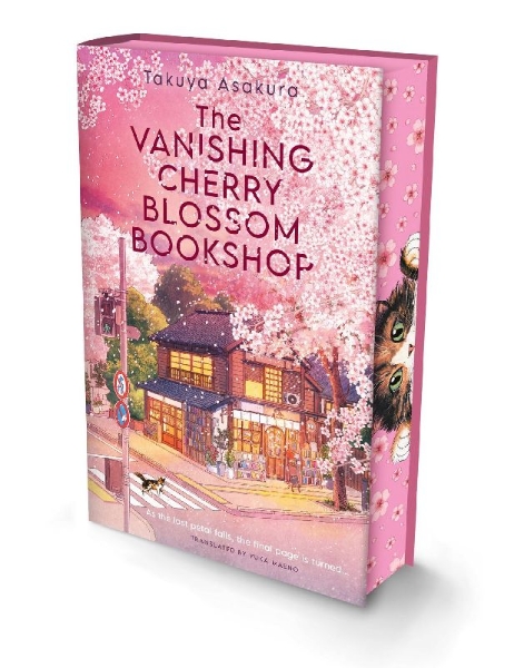 Buchcover und Innenansicht für das Buch: The Vanishing Cherry Blossom Bookshop (Deluxe Edition)