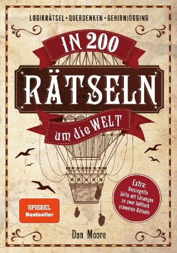 Buchcover und Innenansicht für das Buch: In 200 Rätseln um die Welt