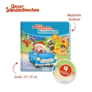 Buchcover und Innenansicht für das Buch: Trötsch Unser Sandmännchen Puzzlebuch mit 4 Puzzle Sandmann