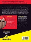 Buchcover und Innenansicht für das Buch: Neuere Deutsche Literaturwissenschaft für Dummies