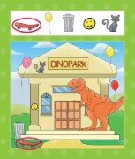 Buchcover und Innenansicht für das Buch: Klett Mein Lieblings-Block Spannende Dino-Rätsel