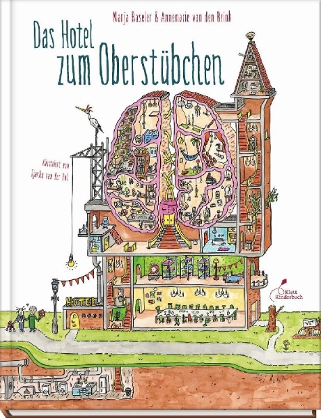 Buchcover und Innenansicht für das Buch: Het Hersenhotel