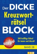 Buchcover und Innenansicht für das Buch: Der dicke Kreuzworträtsel-Block Band 28