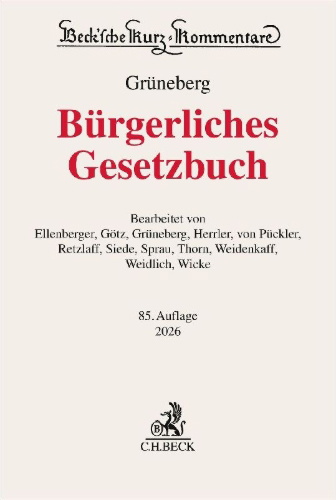 Buchcover und Innenansicht für das Buch: Bürgerliches Gesetzbuch. BGB
